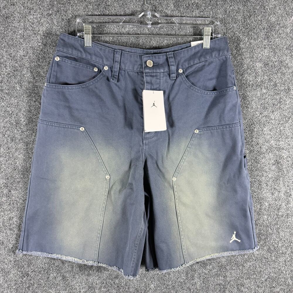 Nike Air Jordan PG Y2K Shorts Mens 32 Blue Carpenter Double Knee II0363-437 NWT